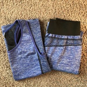 Blue & Black Workout Set